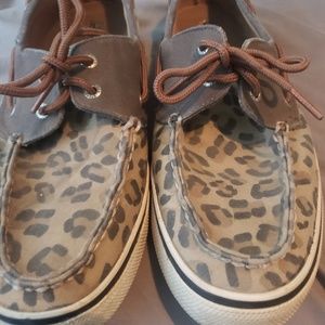 Womens cheetah print sperry